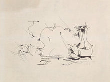 Load image into Gallery viewer, Hans Burkhardt pastel entitled Abstract India ink drawing A