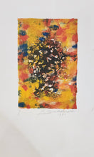 Load image into Gallery viewer, Hans Burkhardt "Illusions in red and brown" linocut (monoprint)