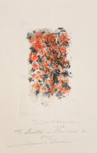 Load image into Gallery viewer, Hans Burkhardt "Orange Floral" linocut (hand painted monoprint)