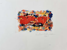 Load image into Gallery viewer, Hans Burkhardt "Abstract Orange forms" linocut - Rare Art