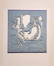 Load image into Gallery viewer, hans-burkhardt-abstract-blue-linocut