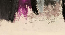 Load image into Gallery viewer, Hans Burkhardt pastel entitled Abstract in purple