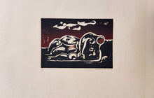 Load image into Gallery viewer, Hans Burkhardt "Reclining figures" linocut