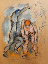 Load image into Gallery viewer, Hans Burkhardt pastel entitled Two Nudes