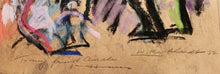Load image into Gallery viewer, Hans Burkhardt pastel entitled Three Figures