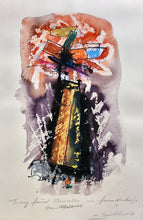 Load image into Gallery viewer, Hans Burkhardt pastel entitled Orange tower