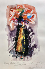Load image into Gallery viewer, Hans Burkhardt pastel entitled Orange tower