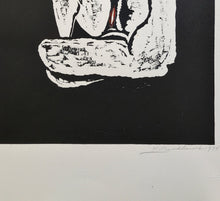 Load image into Gallery viewer, Hans Burkhardt "Seated Figure" linocut
