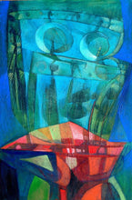 Load image into Gallery viewer, Raul Enmanuel - Formas en azul y rojo