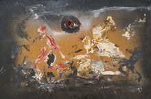 Load image into Gallery viewer, Hans Burkhardt oil on panel entitled Dancing flames