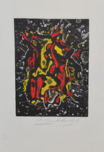Load image into Gallery viewer, Hans Burkhardt "Abstract in red, yellow and black" (monoprint)