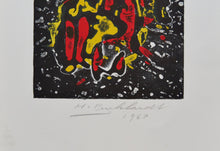 Load image into Gallery viewer, Hans Burkhardt "Abstract in red, yellow and black" (monoprint)