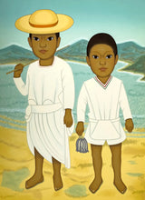 Load image into Gallery viewer, Gustavo Montoya - Pescadoras, dos niñas con artes de pesca