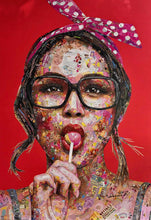 Load image into Gallery viewer, Virut Panchabuse "Red Lollipop gal with glasses