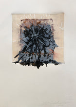 Load image into Gallery viewer, Hans Burkhardt hand painted mono print linocut "Grey explosion"