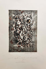 Load image into Gallery viewer, Hans Burkhardt linocut Red and Black strands