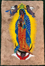 Load image into Gallery viewer, T. Ramirez - original works on handmade amate paper - Santa en Amarillo