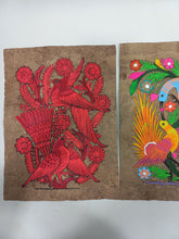 Load image into Gallery viewer, T. Ramirez - original works on handmade amate paper - set of 3 paintings