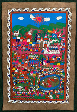 Load image into Gallery viewer, T. Ramirez - original works on handmade amate paper - Mexican village scene H