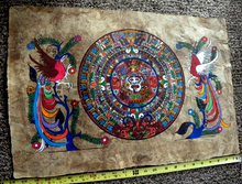 Load image into Gallery viewer, T. Ramirez - original works on handmade amate paper - Aztec calendar F