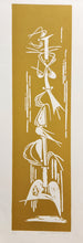 Load image into Gallery viewer, Hans Burkhardt &quot;Figures in gold&quot; linocut
