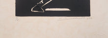 Load image into Gallery viewer, Hans Burkhardt &quot;Standing figure with grey&quot; linocut
