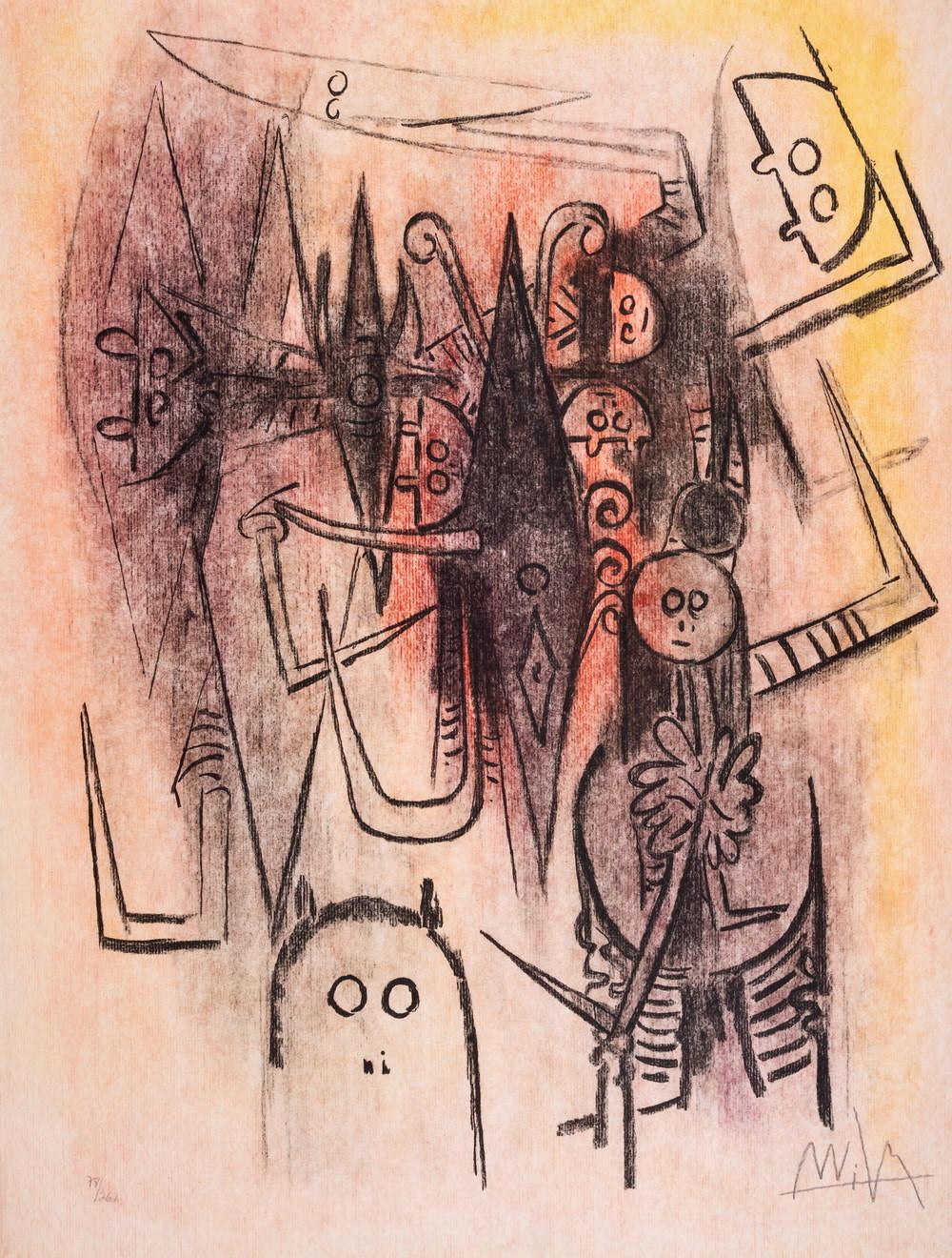 Wifredo Lam - Clairiere from the Pleni Luna suite (on Japon)
