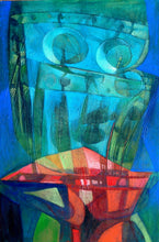 Load image into Gallery viewer, Raul Enmanuel - Formas en azul y rojo
