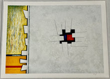Load image into Gallery viewer, Gunther Gerzso lithograph Los Guardianes, 1988 edition, beautifully framed in excellent condition, size 21 7/10 × 29 1/2 in.

