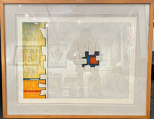 Load image into Gallery viewer, Gunther Gerzso lithograph Los Guardianes, framed artwork, 21 7/10 × 29 1/2 in, 1988, excellent condition.
