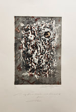 Load image into Gallery viewer, Hans Burkhardt linocut Red and Black strands
