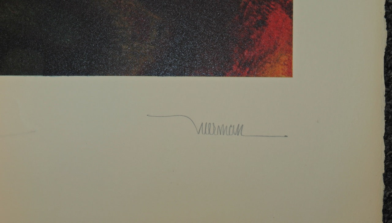 Leonardo Nierman lithograph Mozart from the Sound of Color