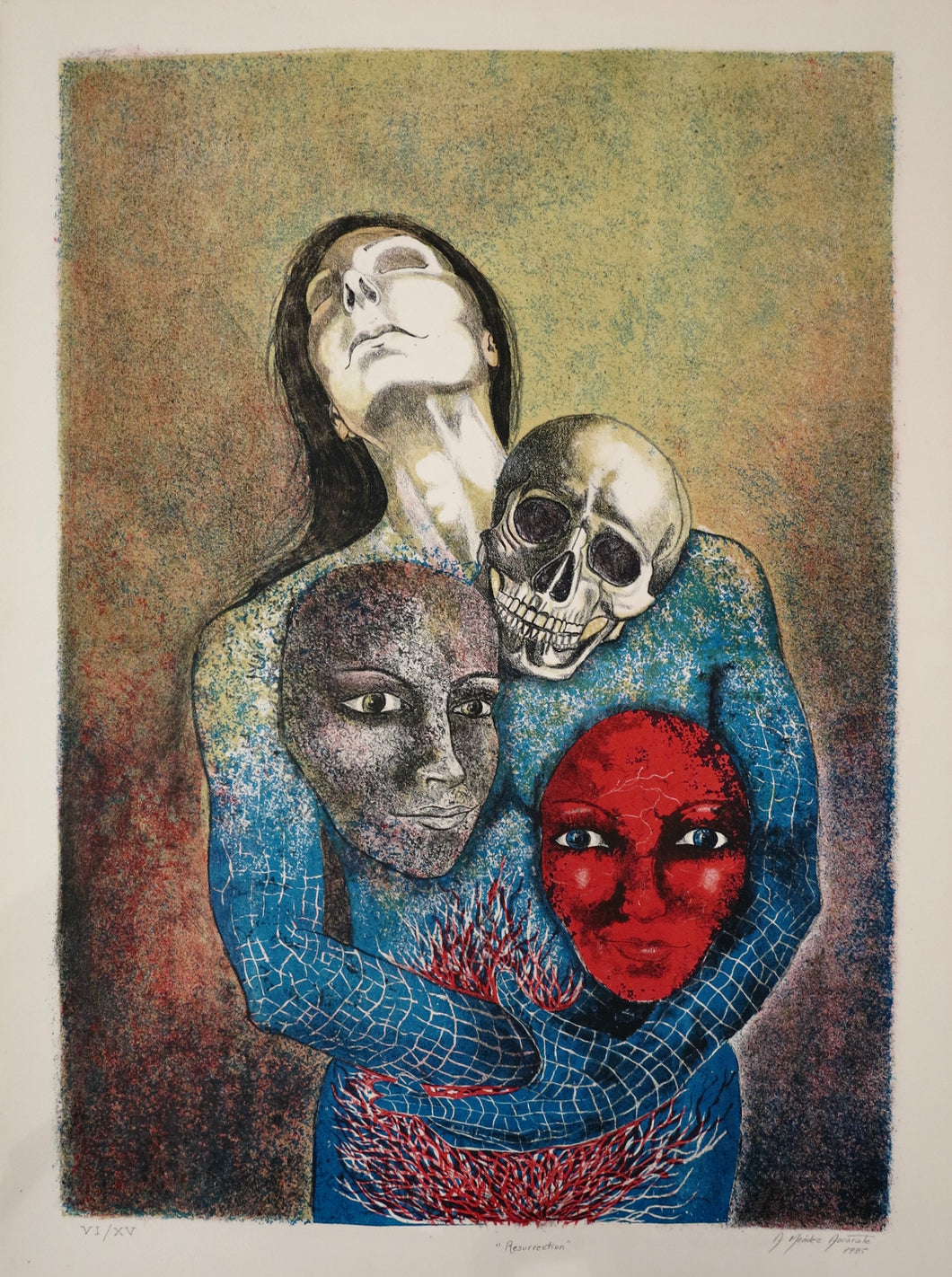 Ana Mendez Azcarate - Resurrection in red and blue